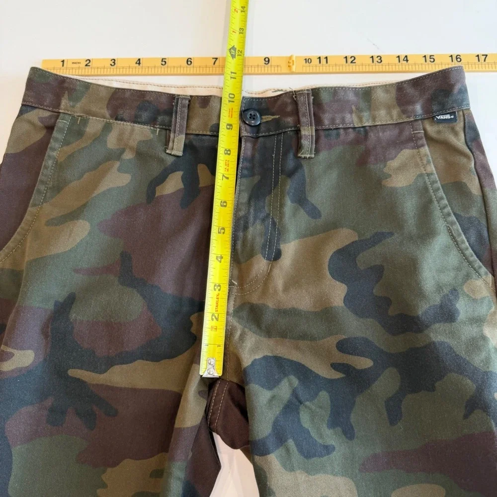 Vans Mens Camo Chino Pants 32 Woodland Camouflage Slim Straight Twill Skater